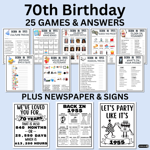70th-birthday-printable-games-bundle-born-in-1955-party-idea-70th-enjoymyprintables for Free Printable Printable Games For 70th Birthday Party 70th Birthday Printable Games Bundle | Born in 1955 Party Idea | 70th – Enjoymyprintables for Free Printable Printable Games For 70th Birthday Party