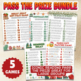 Pass The Prize Printable Christmas 5 Game Bundle | Group Holiday Activity