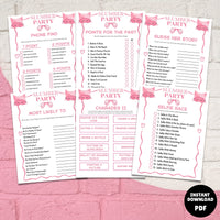 Planning the perfect slumber party just got a whole lot easier! This giant bundle of 25 printable sleepover games and activities is your secret weapon for a night filled with teen &amp; tween laughter, secrets, and unforgettable memories. Say goodbye to boredom and hello to non-stop fun!
Designed for teens and tweens, this pack has everything from classic favorites like M.A.S.H. to modern challenges like a Selfie Race. It's the ultimate mix of nostalgia and new trends, ensuring every guest has a blast.