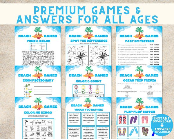 Printable Beach Games & Answers | Ocean Party Games For Kids And Adult – Enjoymyprintables printable-beach-games-answers-ocean-party-games-for-kids-and-adult-enjoymyprintables