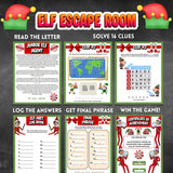 Unlock the magic of the North Pole with this Christmas Elf Escape Room! Perfect for adding excitement to any holiday gathering, this printable game challenges players to use their wits, solve logic puzzles, and "escape" before time runs out. Unlike standard trivia, this is a brain-teasing adventure. Players (or teams) must solve 16 unique logic puzzles.