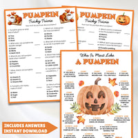 printable pumpkin trivia games with answers and are you like a pumpkin fun fall and autumn games for kids and adults