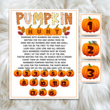 Pumpkin Fall Scavenger Hunt | Autumn Home Activity | Thanksgiving Game | Treasure Find Clue Kids Adults Seniors