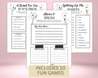 Printable Divorce Party Games Bundle | Breakup Celebration Party Quizzes | Newly Single Ladies Night Idea | Separation Activity Divorced AF