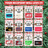 printable christmas gift card album holder pages canva template
