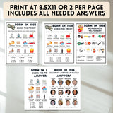 Guess the price in 1956 70th birthday party games and answers