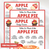 Apple Trivia Game | Fall Autumn Quiz Printable | Apple Picking Game For Kids Adults Seniors | Group Game