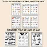 60th Birthday Printable Games Bundle | Born in 1965 Party Idea | 60th Bday Party Activities Man Woman 1964 Newspaper Poster Trivia Quiz