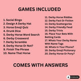 Printable Kentucky Derby Party Games With Answers | 20 Mega Derby Bundle Office Or Classroom Games For Kids Adults Seniors
