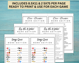 Editable Office Party Games | Work Party Games | Team Meeting | Work Happy Hour Idea | Staff Appreciation Activities | Printable Bundle