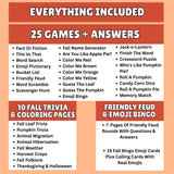 Mega Fall Printable Game Bundle | 67 Fun Autumn Games Trivia Activities | Fall Party Games Kids & Adults | Classroom Church Family Friendly