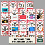 Editable Christmas Gift Card Book Printable | Customize Card Holder Pages | DIY Last Minute Holiday Gift Album | Edit Print Canva Template