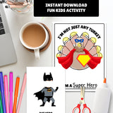 This Disguise a Turkey Printable Kit is the ultimate fall activity for kids. Forget trying to find a project this is your all-in-one solution! Your child can color their turkey and then choose from 65 different outfits and disguises to dress it up.