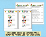 Bible Study Games Bundle | Editable Church Activities For Adults Kids | Printable Youth Group Ideas | Bible Feud Trivia | Christian Quizzes