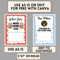Editable Birthday Gift Card Book Template | Customize DIY Printable Last Minute Adult Bday Gift Card Holder | Edit And Print Canva Template