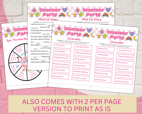 Printable Slumber Party Games | Sleepover Activity Bundle Editable Tem – Enjoymyprintables printable-slumber-party-games-sleepover-activity-bundle-editable-tem-enjoymyprintables