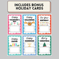 Editable Graduation College Gift Card Book Template | Customize DIY Printable Last Minute Grad Gift Card Holder | Edit Print Canva Template