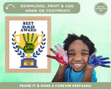 editable printable fathers day kids handprint crafts to print handprint and gift to dads from sons and daughters