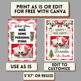 Editable Christmas Gift Card Book Printable | Customize Card Holder Pages | DIY Last Minute Holiday Gift Album | Edit Print Canva Template