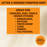 Pumpkin Fall Scavenger Hunt | Autumn Home Activity | Thanksgiving Game | Treasure Find Clue Kids Adults Seniors