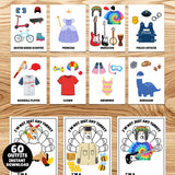 Disguise a Turkey Printable Kit | 65 Outfits | Thanksgiving Craft for Kids | Coloring Turkey Dress Up Project