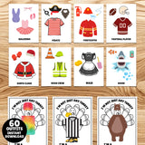 Disguise a Turkey Printable Kit | 65 Outfits | Thanksgiving Craft for Kids | Coloring Turkey Dress Up Project