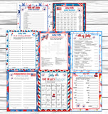 independence day party game printable set