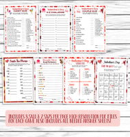 instant download printable valentines day party games
