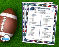 Printable Football Scavenger Hunt Party Game For Kids & Adults