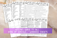 magical oils book of shadows printable pages
