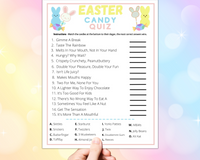 Printable Easter Candy Quiz Kids Or Adults Party Game