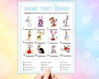 Printable Name That Bunny Kids Or Adults Easter Party Game