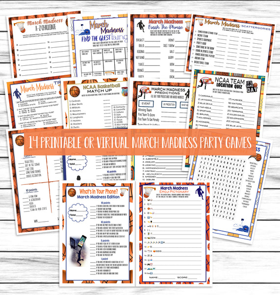 14 Super Bowl Party Family Game Set, Printable or Virtual Kids Adults –  Enjoymyprintables