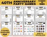 Printable 1983 40th Anniversary Party Games