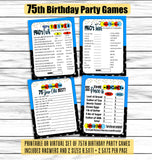 75th birthday party games