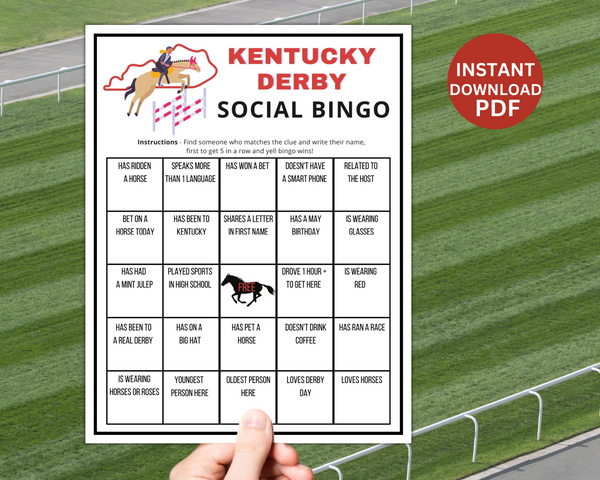 Kentucky Horse Derby - Selfie Scavenger Hunt - Horse Race Party Game - Set  of 12 - Green - Yahoo Shopping