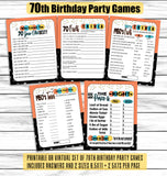 70th bday party games and ideas decorations