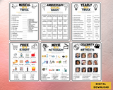 Printable 50th Anniversary Party Games