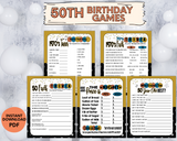 50th birthday digital download party games decorations