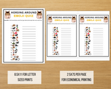 Printable Kentucky Derby Horse Words Emoji Trivia Game | Derby Party Quiz Adults Kids | Belmont Party Activity | Work Classroom Quiz