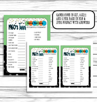 60th Anniversary Party Games, 1960s Wedding Anniversary,Virtual or Printable Games