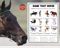 Kentucky Derby Name That Horse Trivia Game | Derby Party Game For Adults Kids | Belmont Party Printable Quiz | Family Classroom Idea