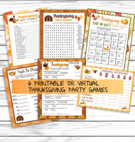 printable or virtual thanksgiving party games