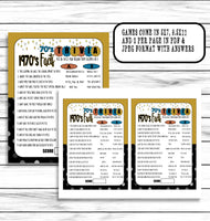 Printable 50th Anniversary Party Games, 1970s Wedding Anniversary,Virtual Party Quizzes