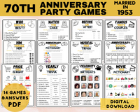 Printable 70th Anniversary Party Games For Kids & Adults