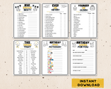 70th birthday printable party games for kids & adults