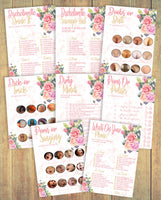 Blush Floral Naughty Bachelorette Party Games Bundle, Hen Party Activity Set, Cock Or What, Printable, Instant Download