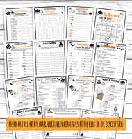 printable or virtual halloween party games for kids adults teens and seniors