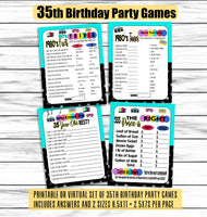 35th birthday party games ideas decor