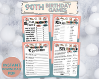 90th bday party ideas, games, decorations